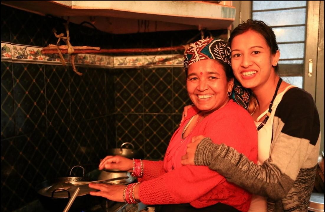 Homestay in a convival Nepali's family house — photo