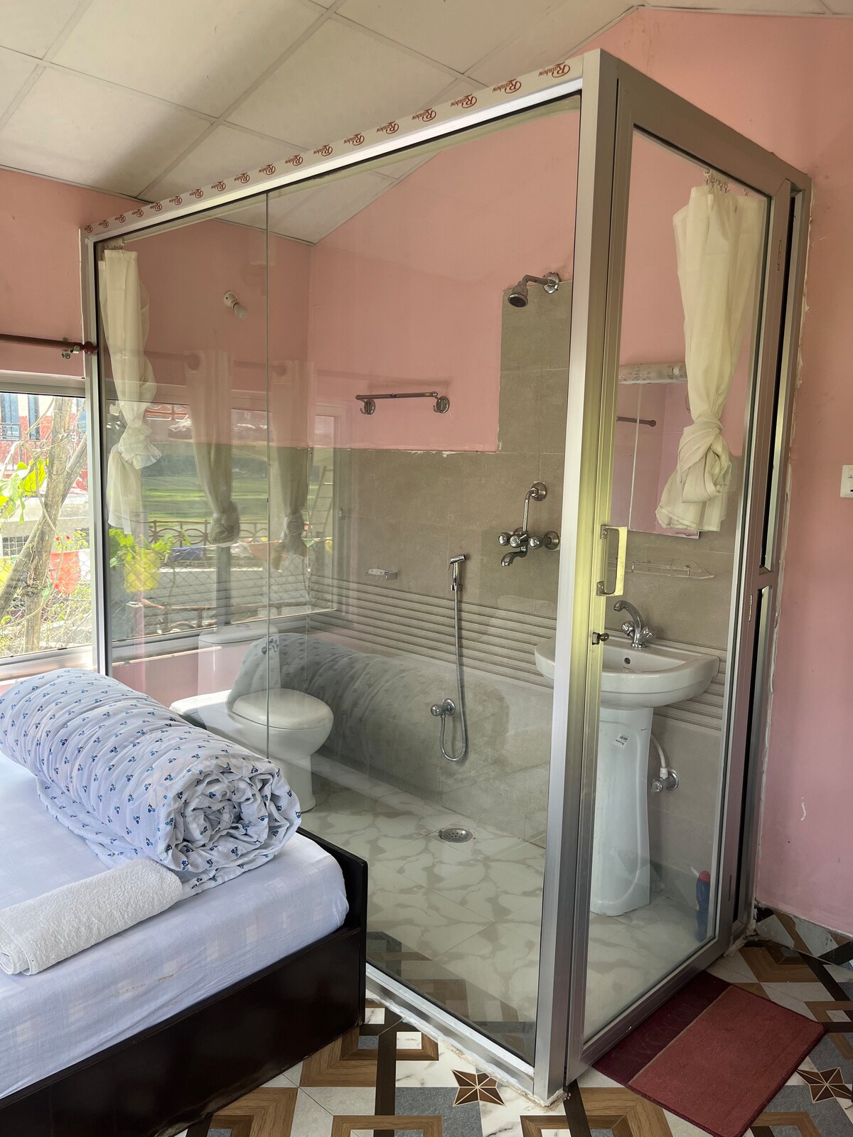 Lake view in nature 
Have to walk 5 min