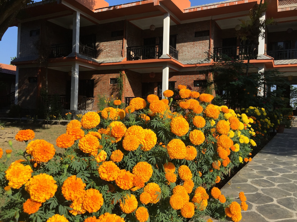 "a stylish & brilliantly design garden hotel "