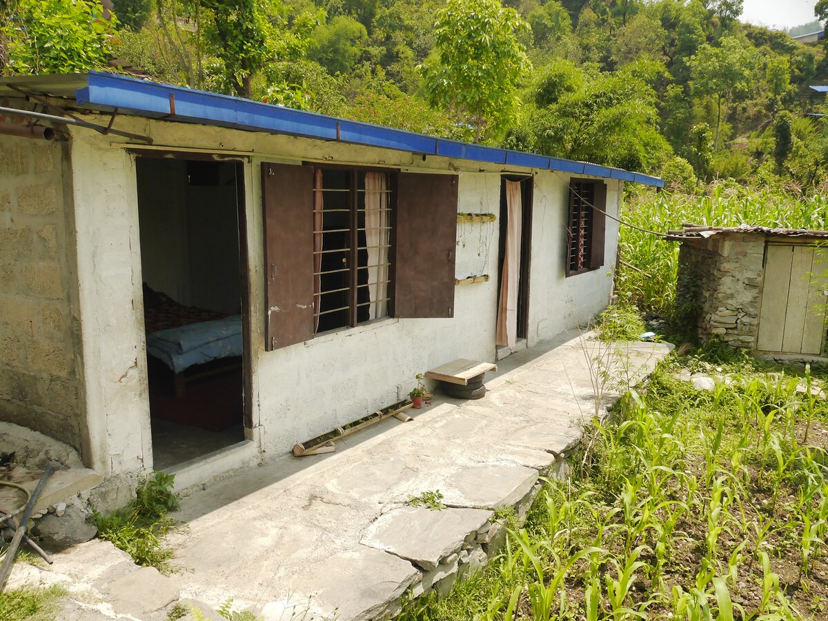 Small local Nepali house farm — photo