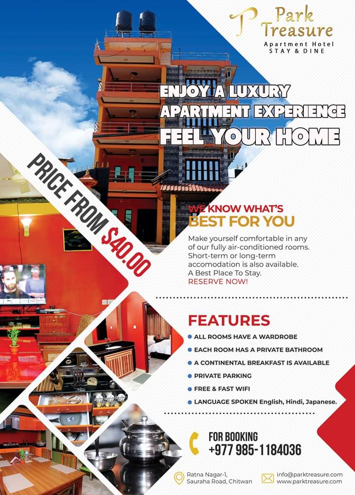 The one and only serviced apartment in chitwan.