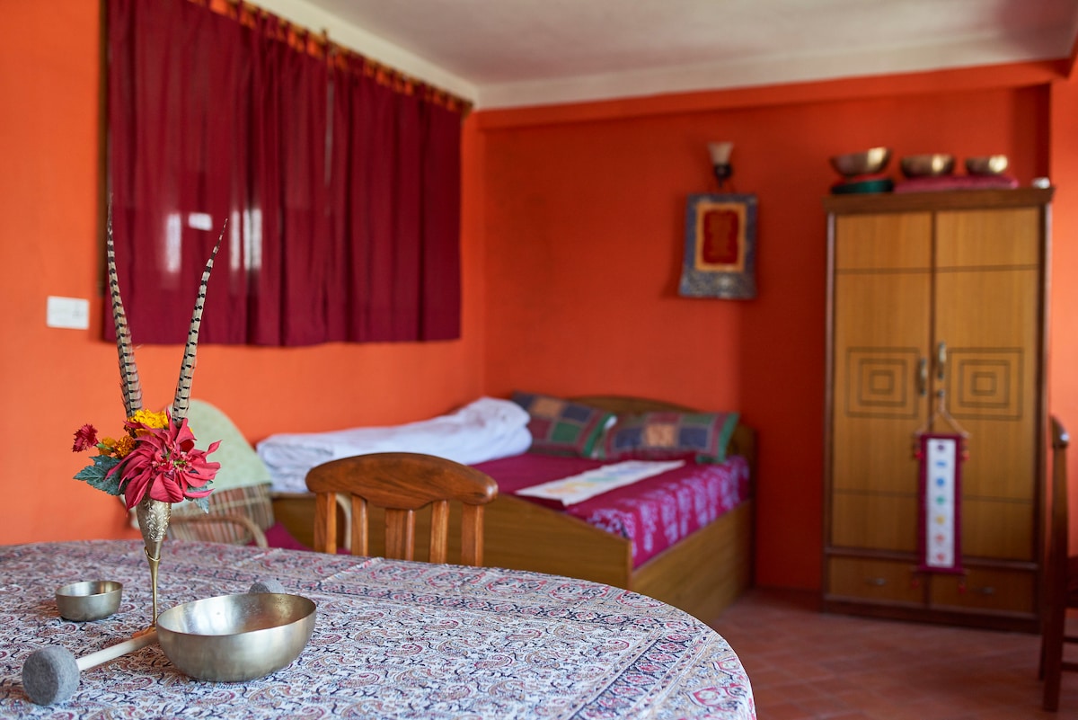 Private floor in the house of a Newar family