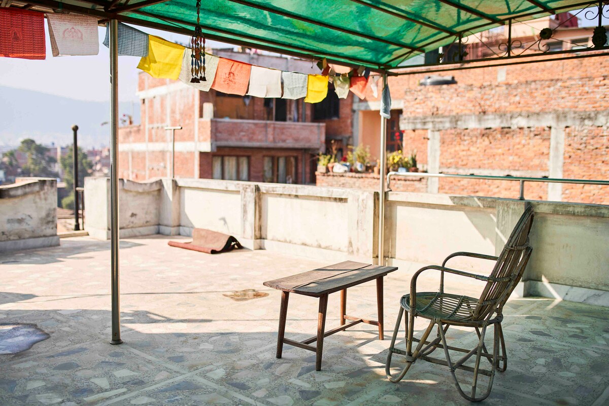 Private floor in the house of a Newar family — photo