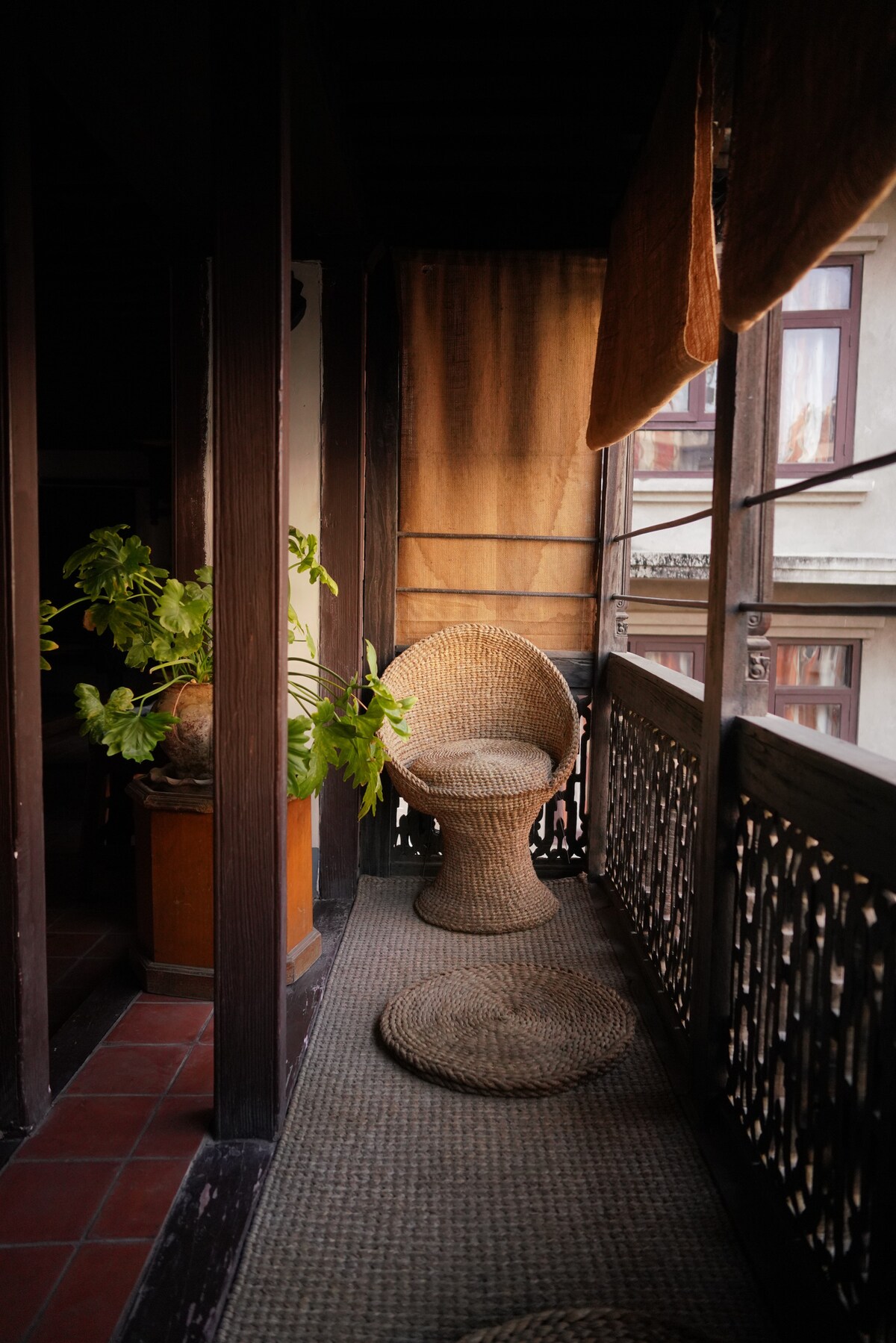 Cosy double room with beautiful courtyard view — photo