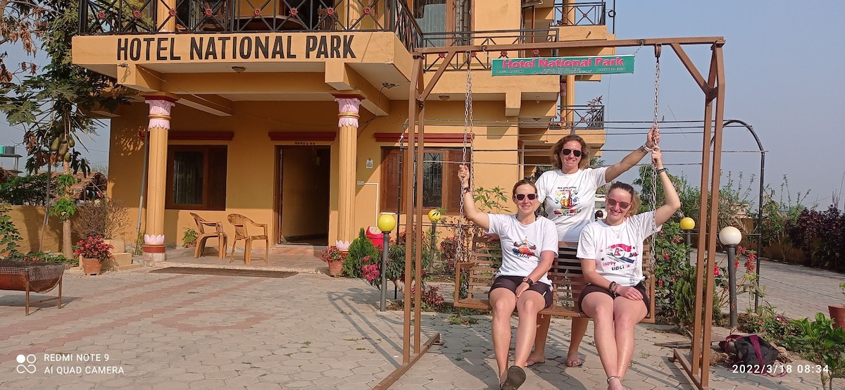 Welcoming One Queen bed with attached bathroom — photo