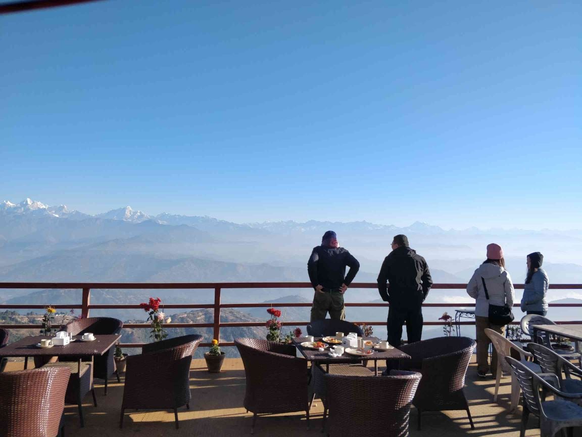 Sunrise view and Himalayas facing  room — photo