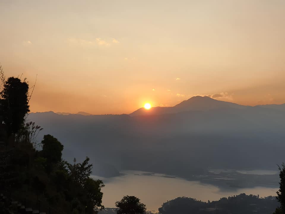 360 view ; mountain ,lake view and paradise nature — photo