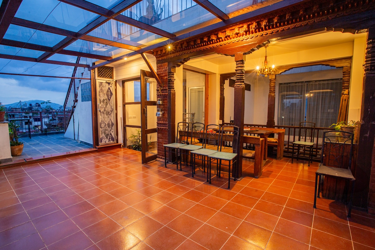 Newari Unit, built with up cycled materials — photo