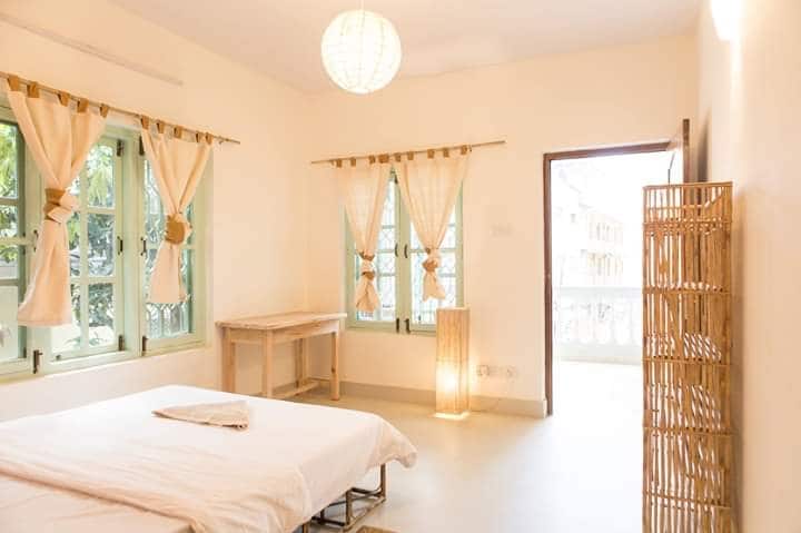 A bright cozy room with balcony, Ananda Tree House