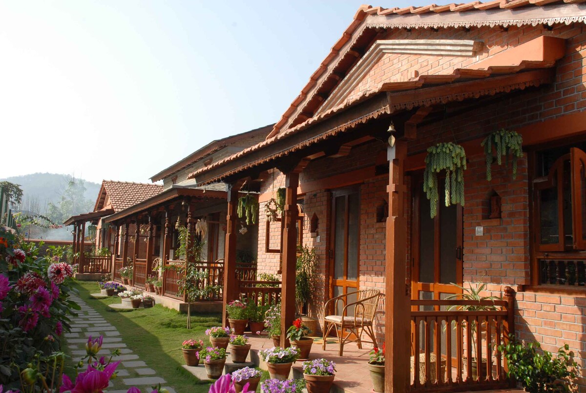 Resort in Pokhara (Boutique, Cozy Wooden Cottages)