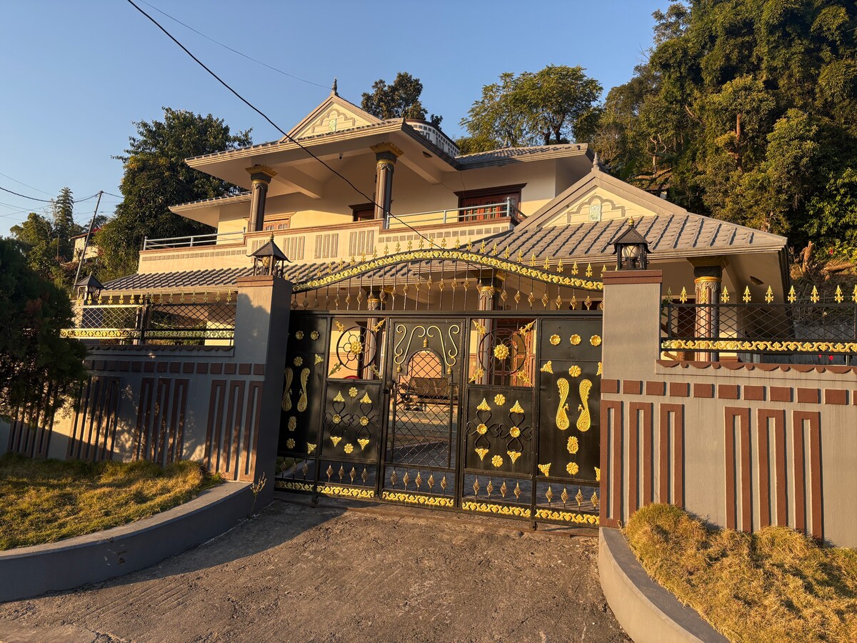 Family room with attached bathroom