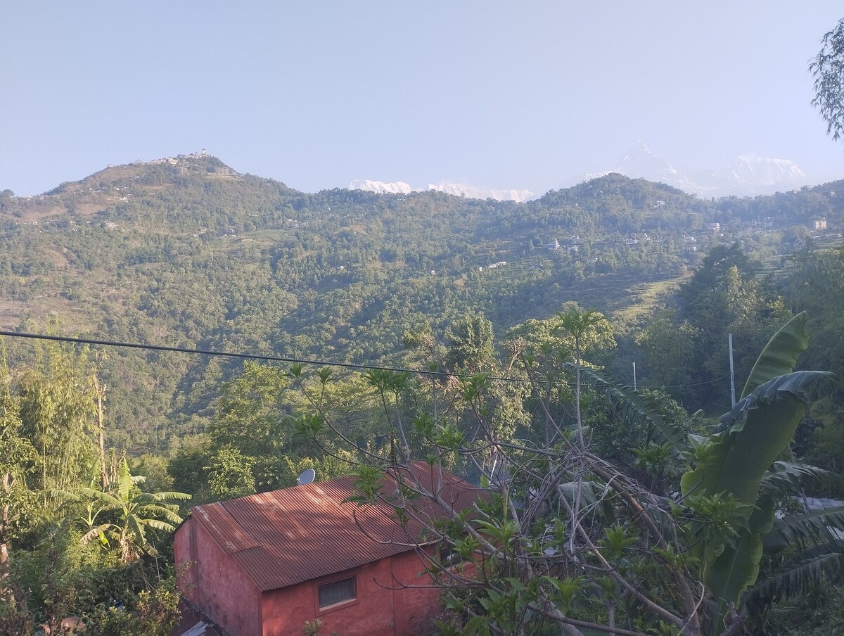 Authentic Nepali Farmstay with Mountain View for 2