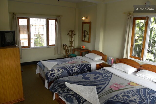 Family room with veranda.