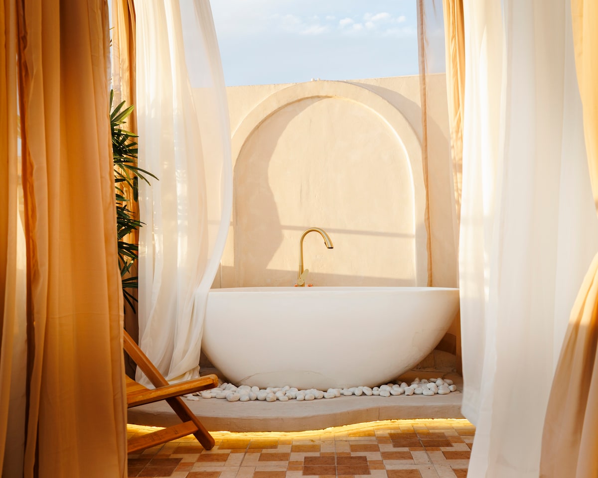 Japandi 1BHK · Terrace, Soaking Tub & Sky Shower