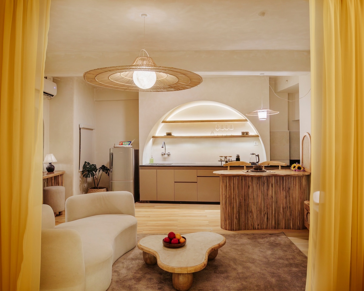 Japandi 1BHK · Terrace, Soaking Tub & Sky Shower — photo