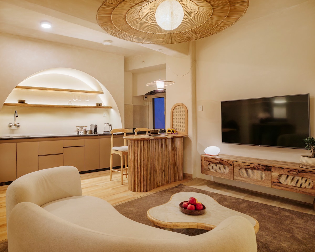 Japandi 1BHK · Terrace, Soaking Tub & Sky Shower — photo