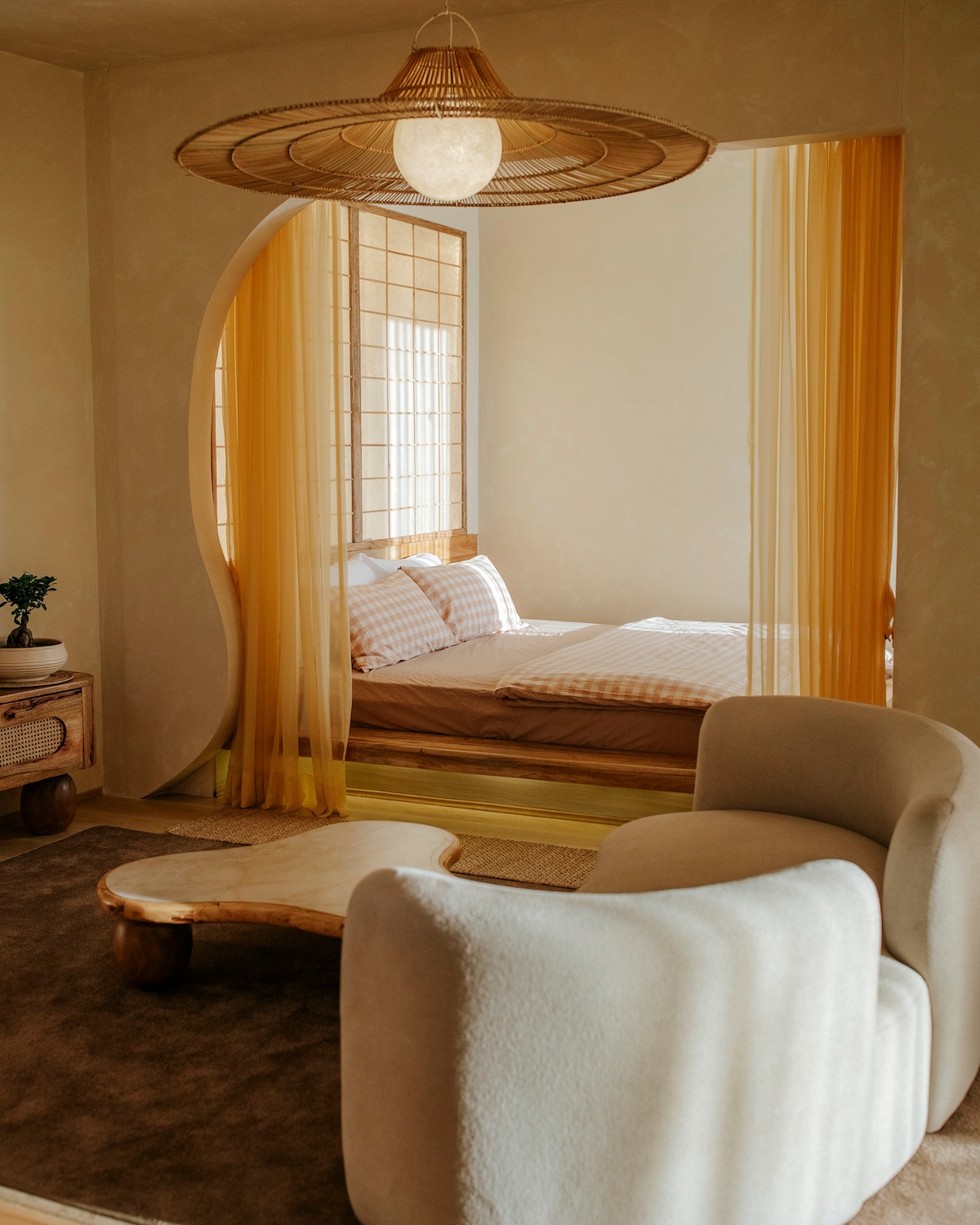 Japandi 1BHK · Terrace, Soaking Tub & Sky Shower — photo