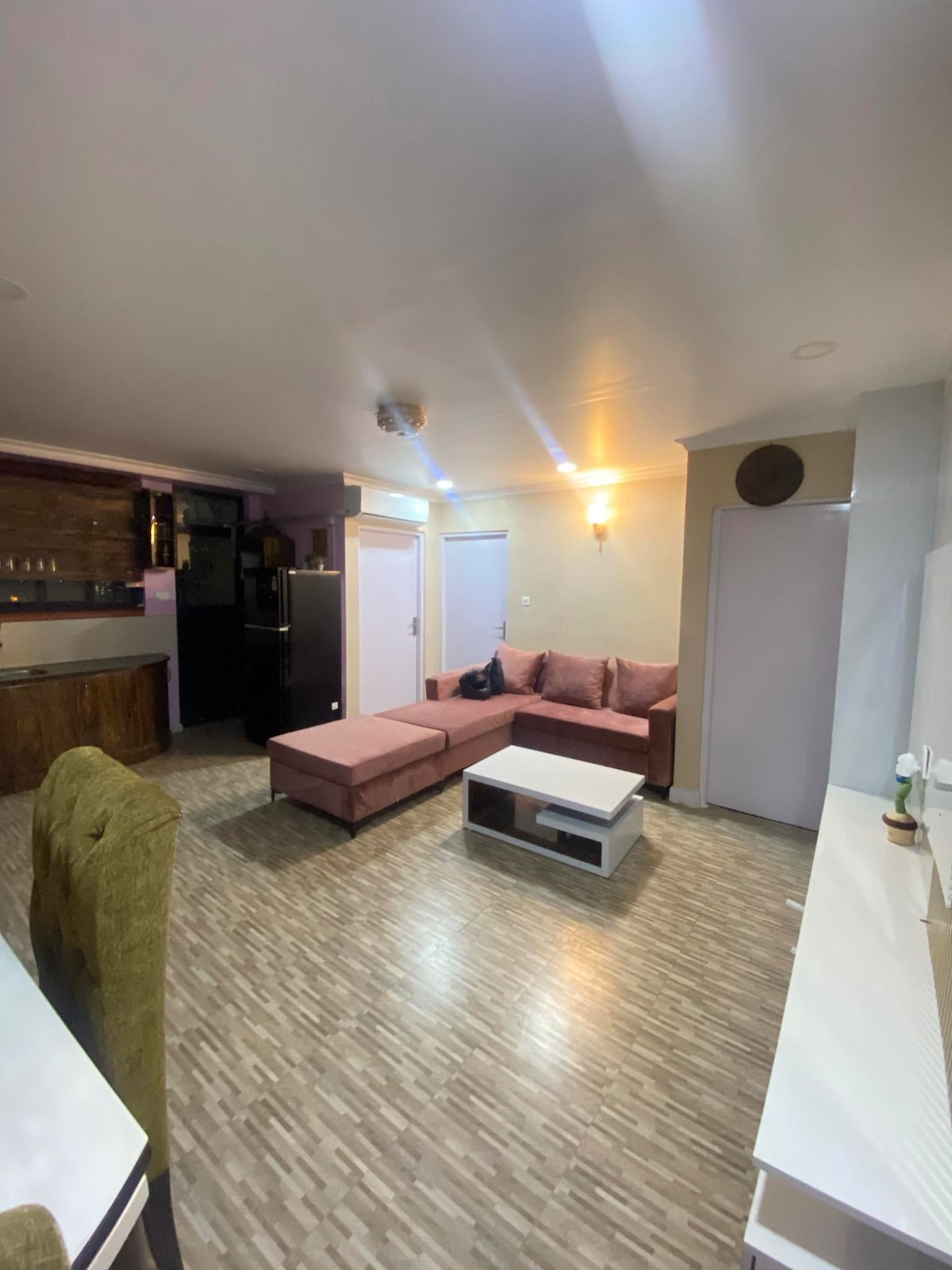 A modest room with city view