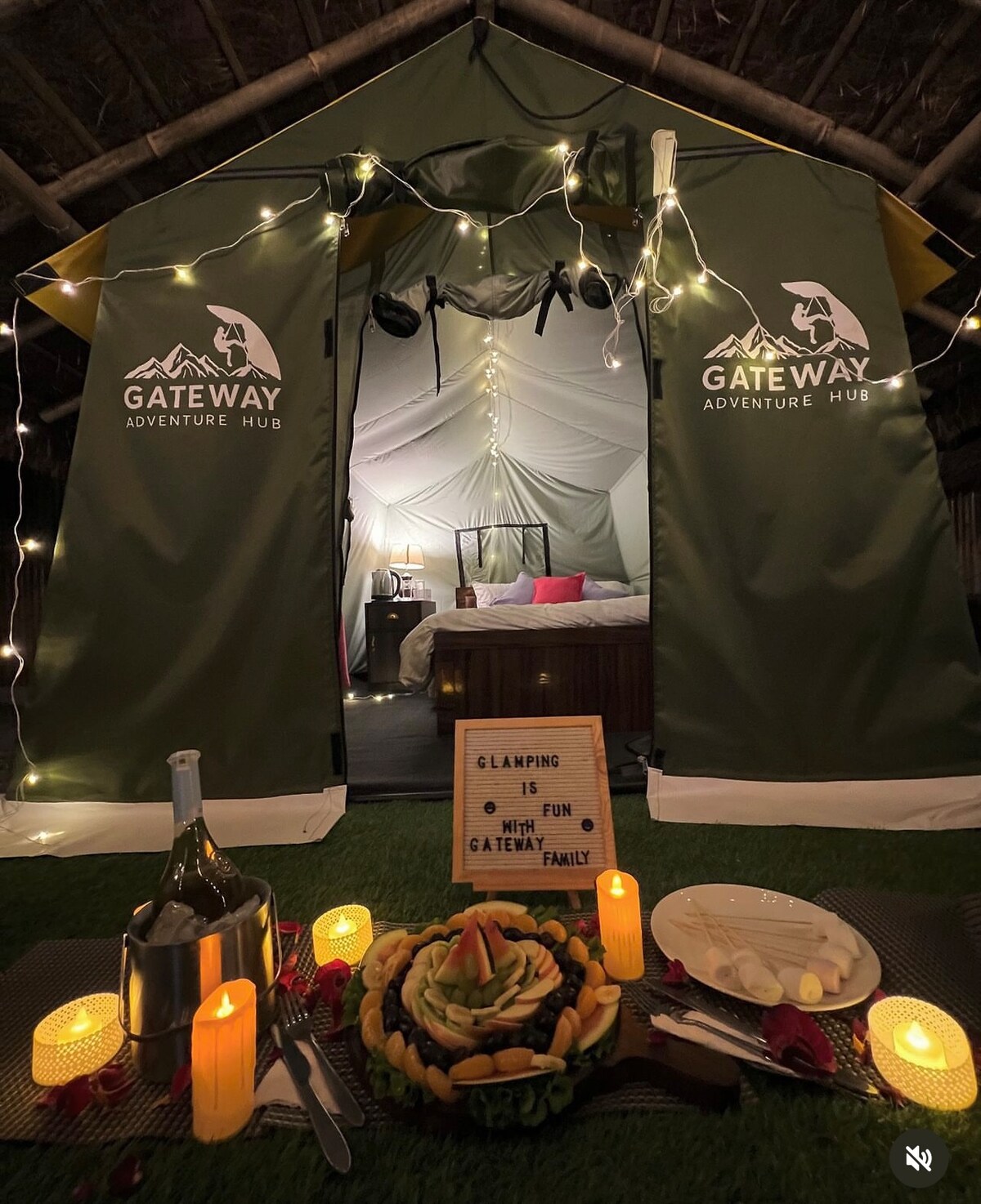 Glamping tents in the nature. — photo